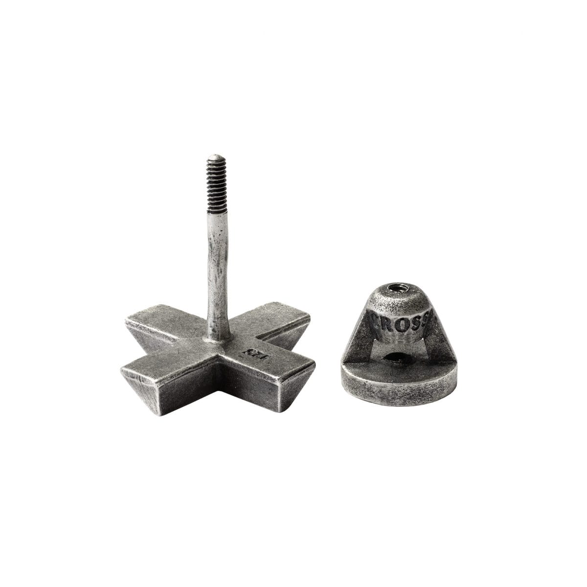 Faceted Cross Earring Unscrewed