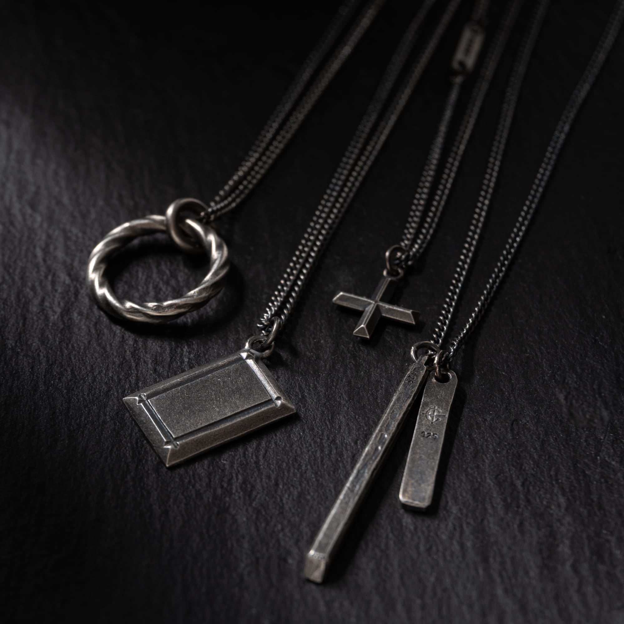 Small Forms Necklaces On a Slate sq